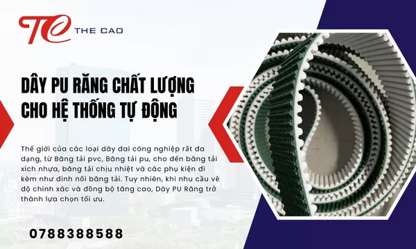 Dây PU Răng Chất Lượng Cho Hệ Thống Tự Động