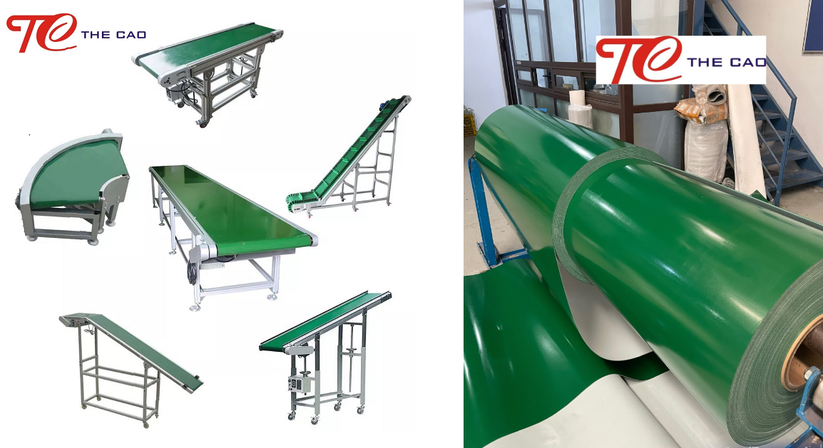 Băng tải PVC công nghiệp chất lượng cao sử dụng trong dây chuyền sản xuất